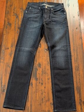 Hudson Byron Dark Blue Dark Wash Slim Straight Jeans Size 32